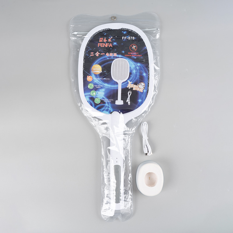 FF-878 1200mAh Embroidery Light Electric CULEX Swatter with Base FF-878 1200mAh Embroidery Light Electric CULEX Swatter with Base